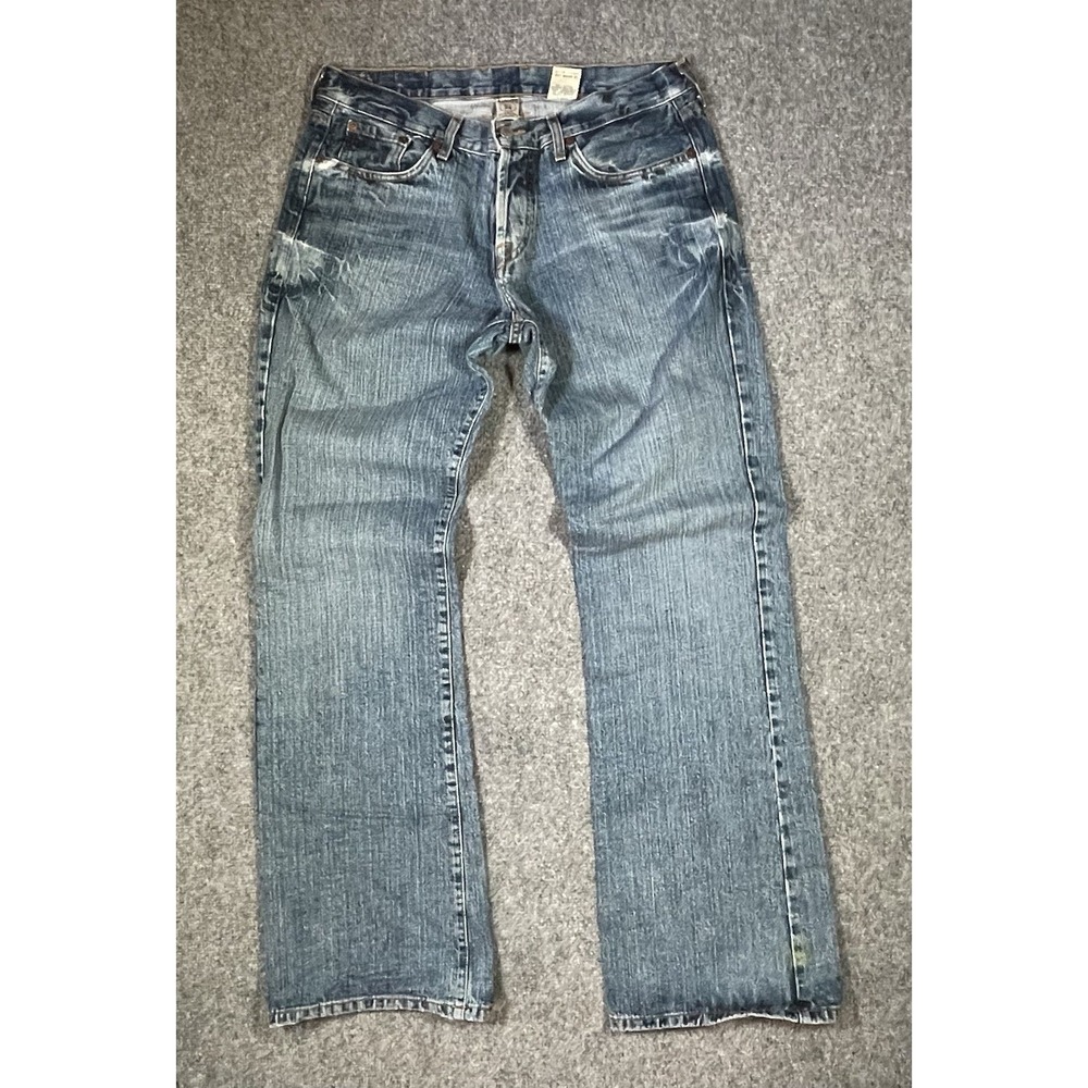 Vintage Lucky Brand Hendrix Jeans 32x33 Blue Denim Distressed USA Made Relaxed
